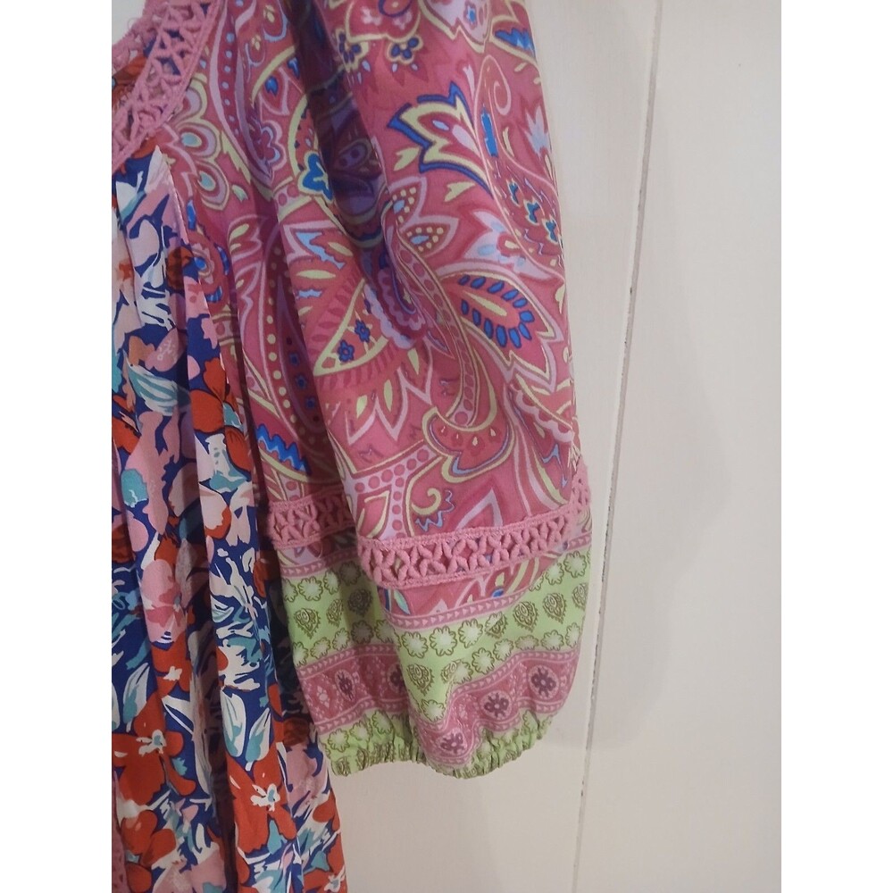 Umgee Women's Dress Women's Medium Pink Boho Vintage Peasant Fairy - Picture 4 of 4